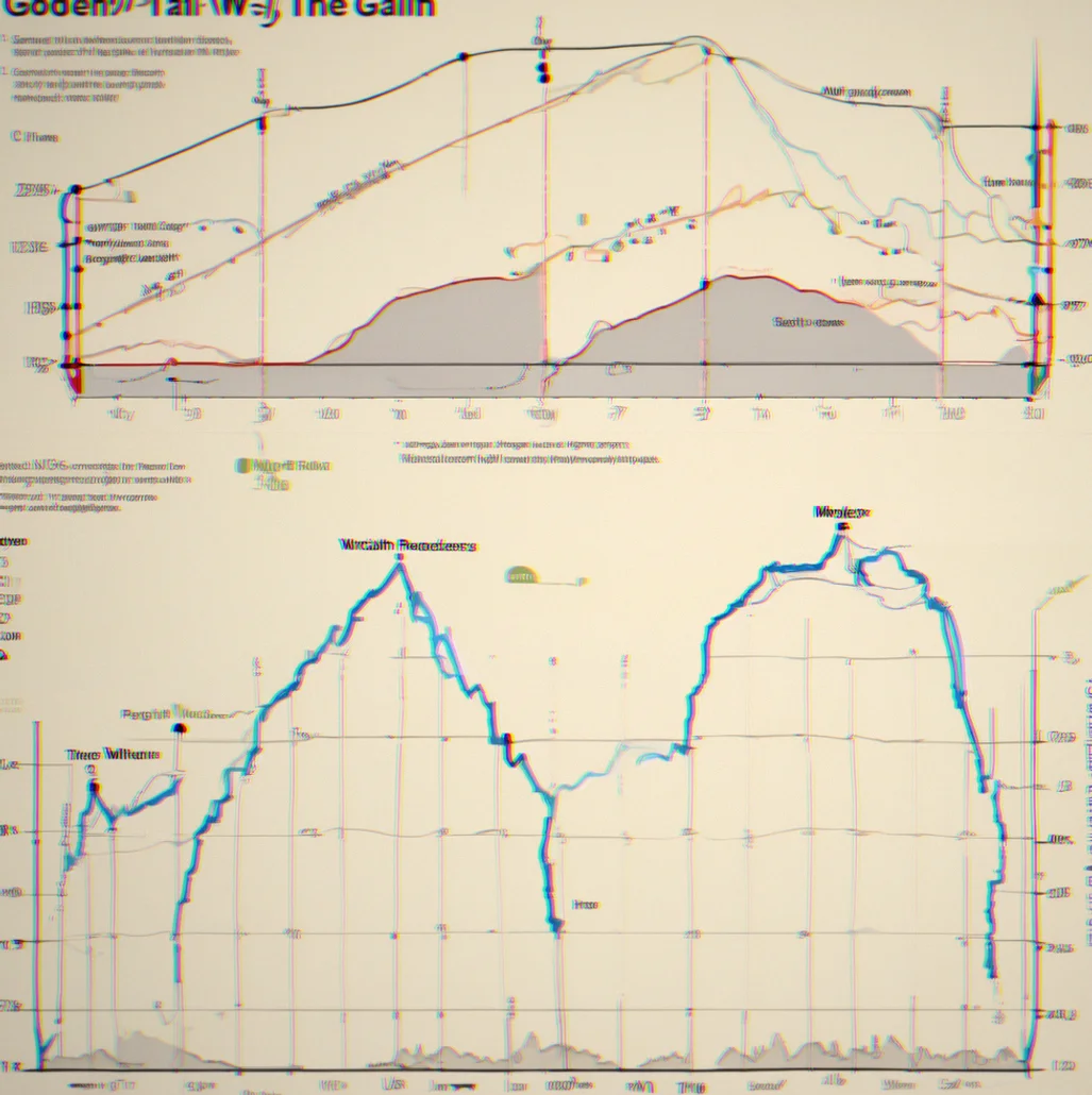 Elevation profile graph showing cumulative gain across three days with waypoint markers along the line