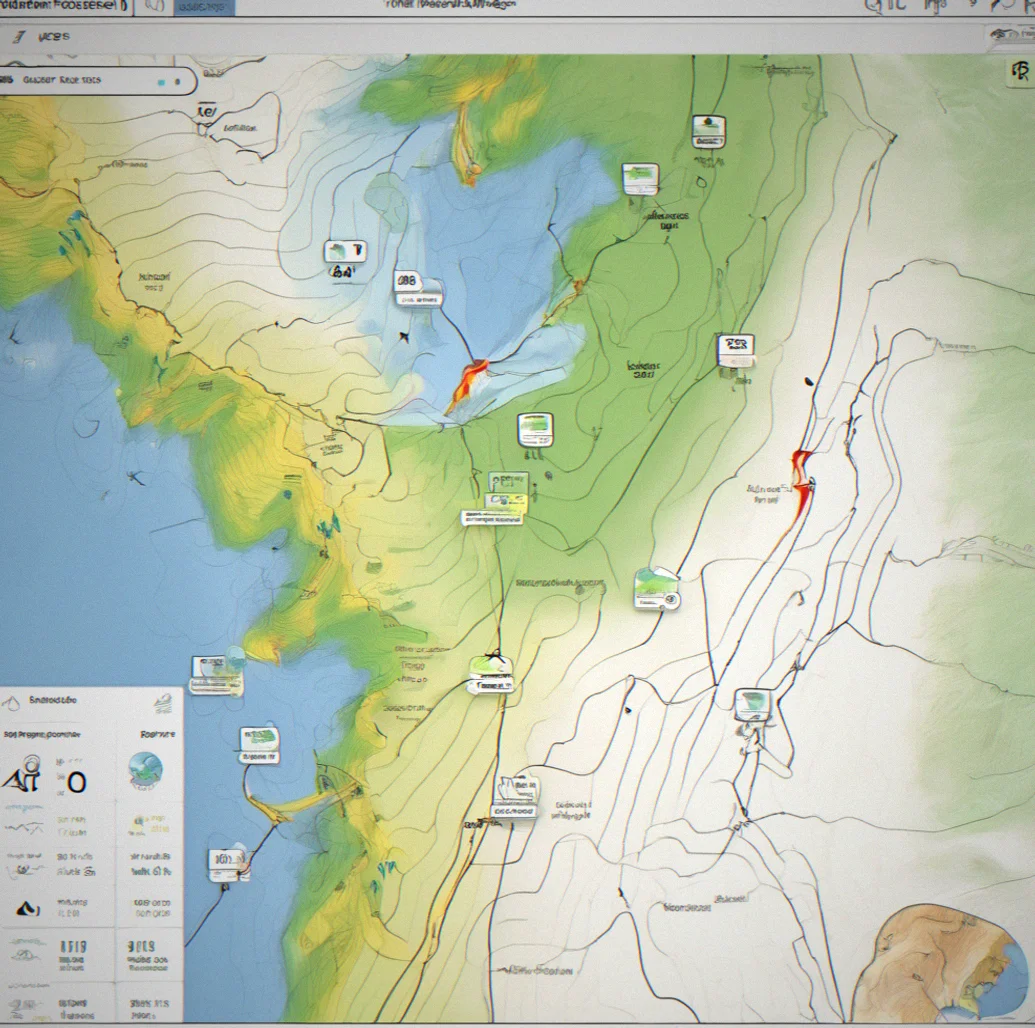 Weather forecast interface showing temperature, wind speed, and precipitation probability adjusted for waypoint elevation